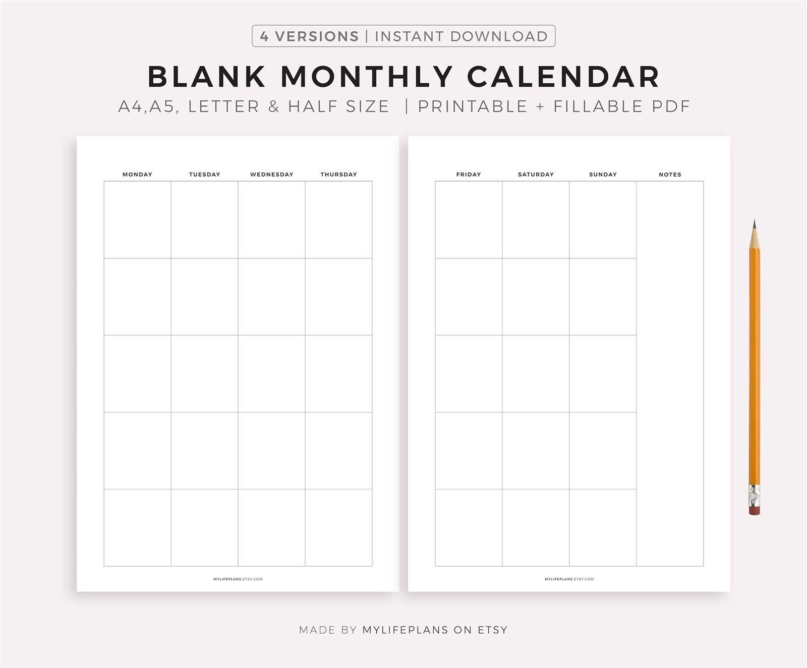 2 month calendar template