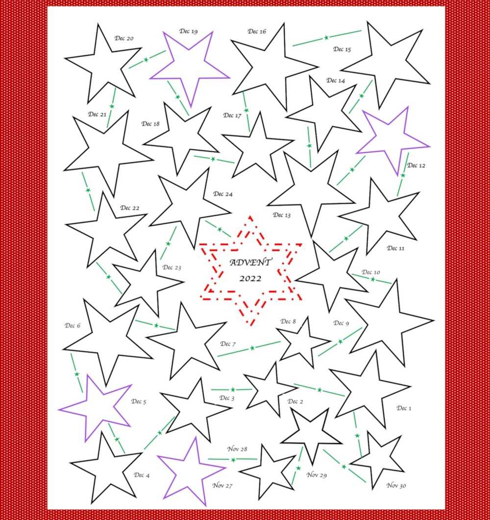 free printable advent calendar template