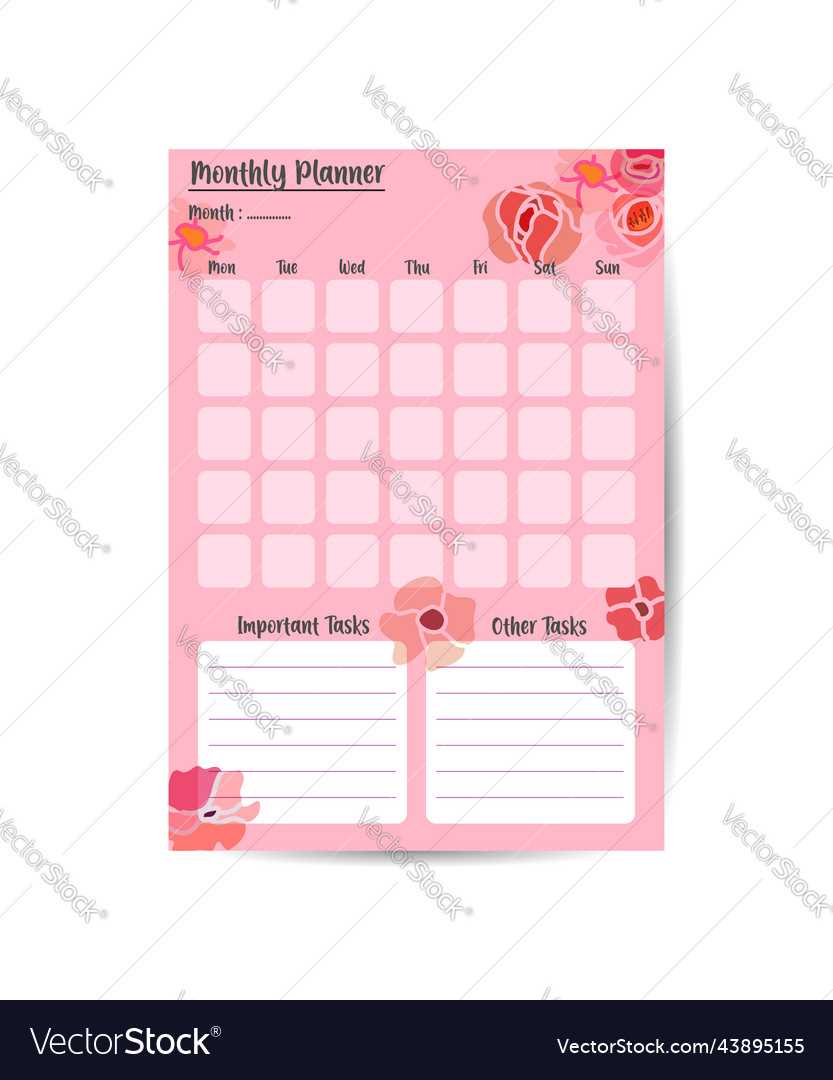 calendar planner template