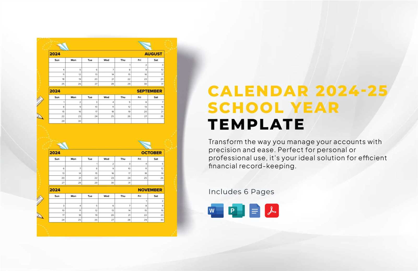 school year calendar template