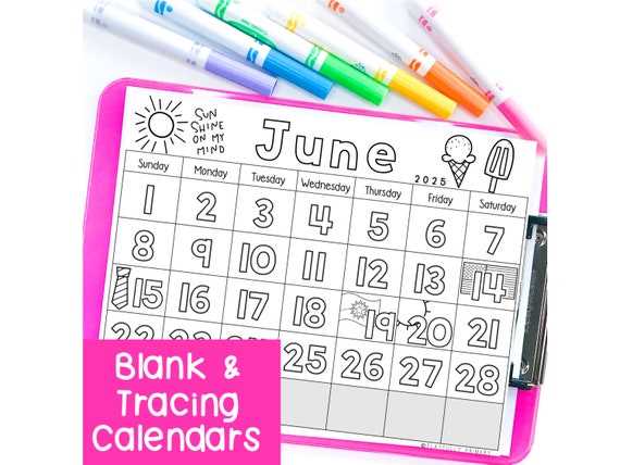 blank june calendar template