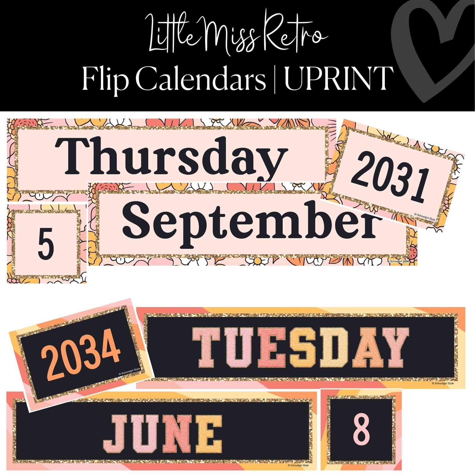 flip calendar template free