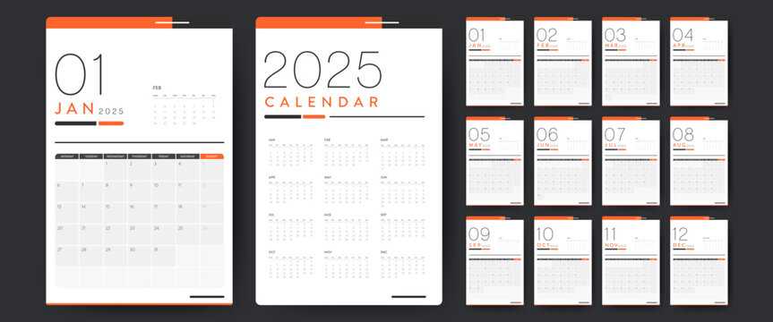 adobe calendar template 2025