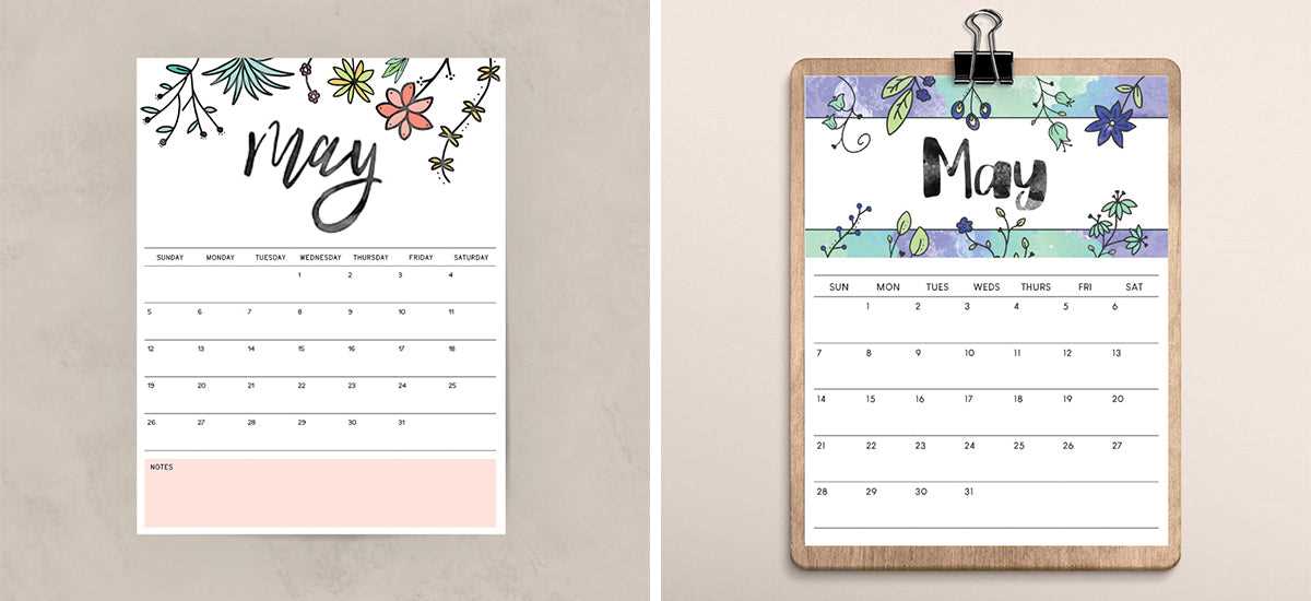 calendar template may 2026