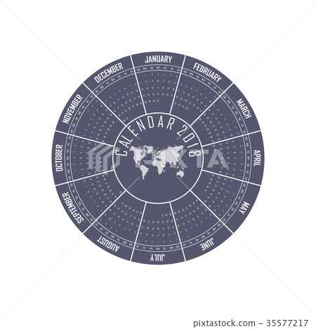 round calendar template