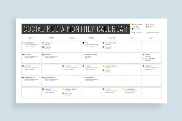 simple social media calendar template