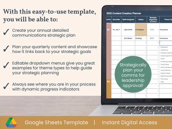 strategic planning calendar template