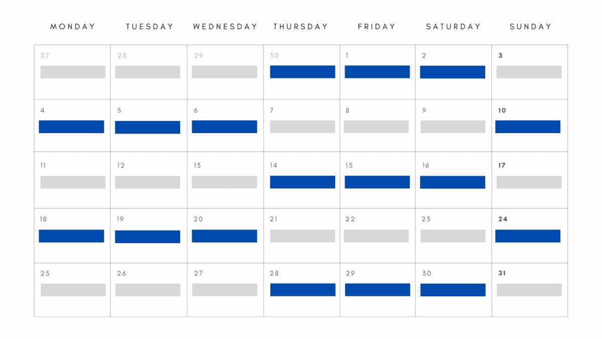 shared custody calendar template