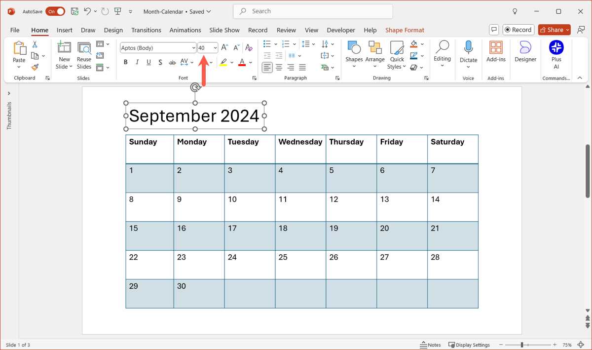 msn calendar template