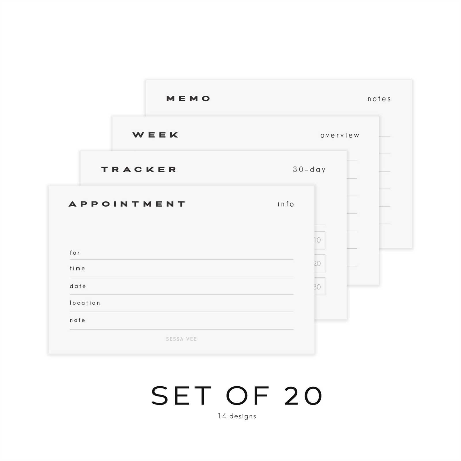 wallet size calendar template