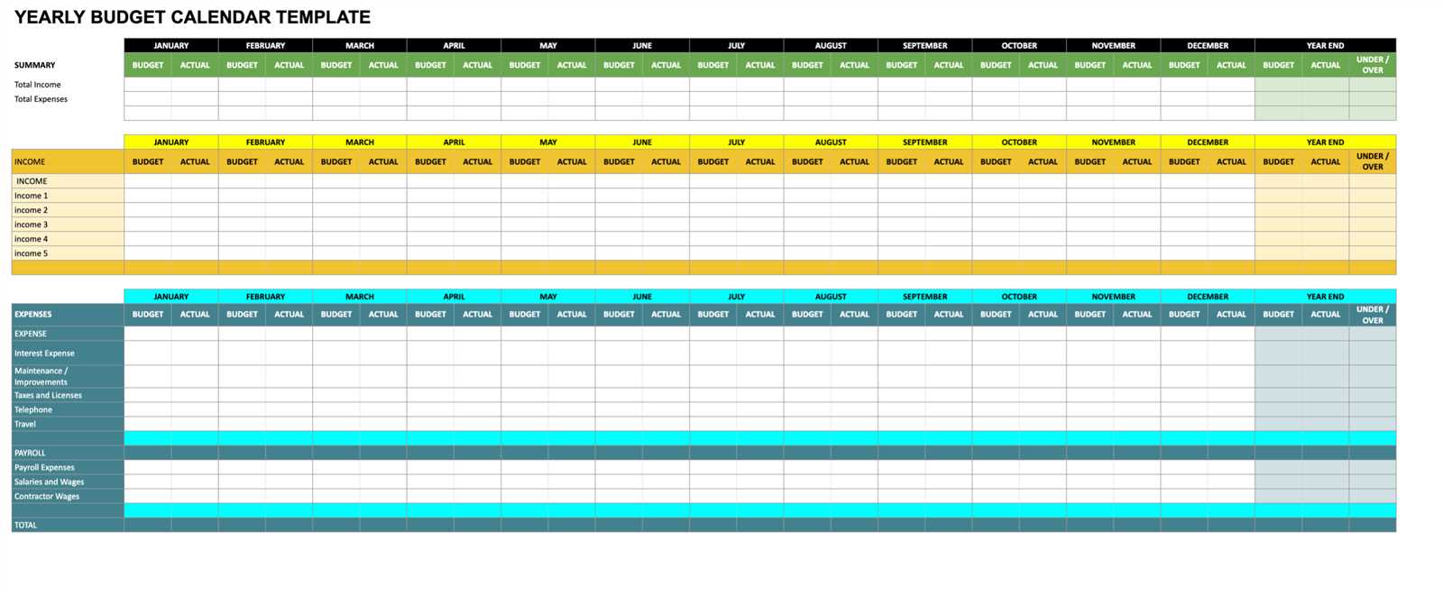 gsheet calendar template