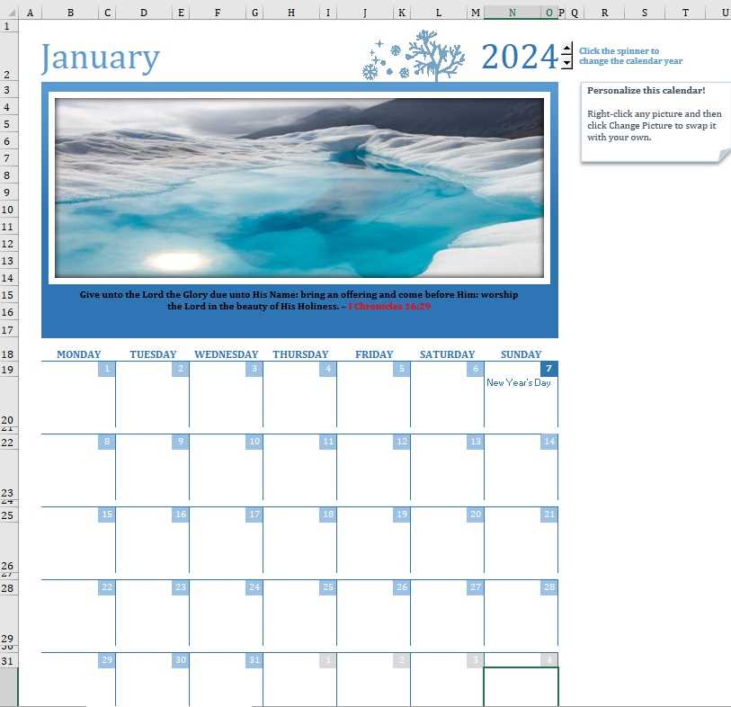 monthly church calendar template