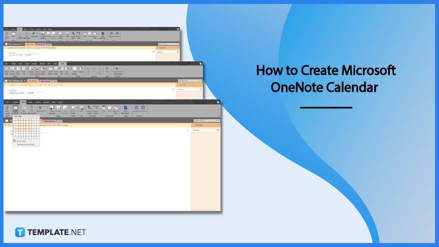 onenote calendar template download