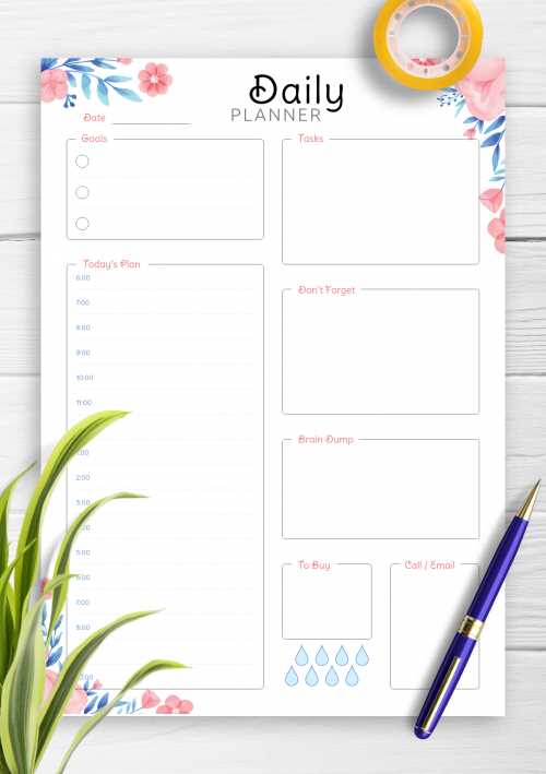 8 day calendar template