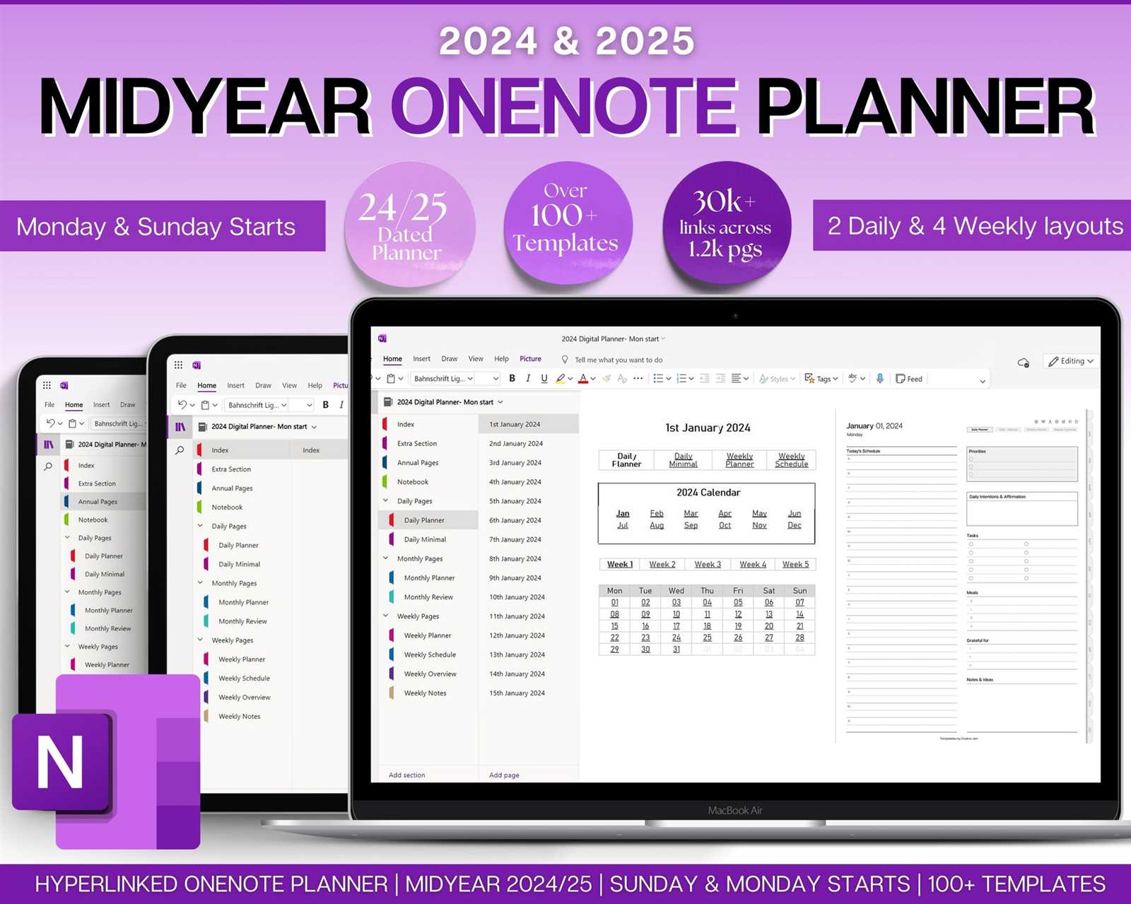 2025 onenote calendar template