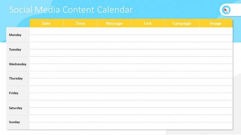 social media editorial calendar template