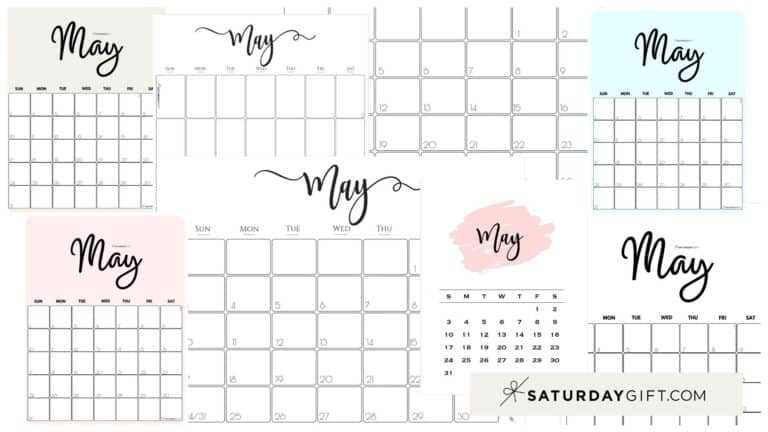 cute calendar template