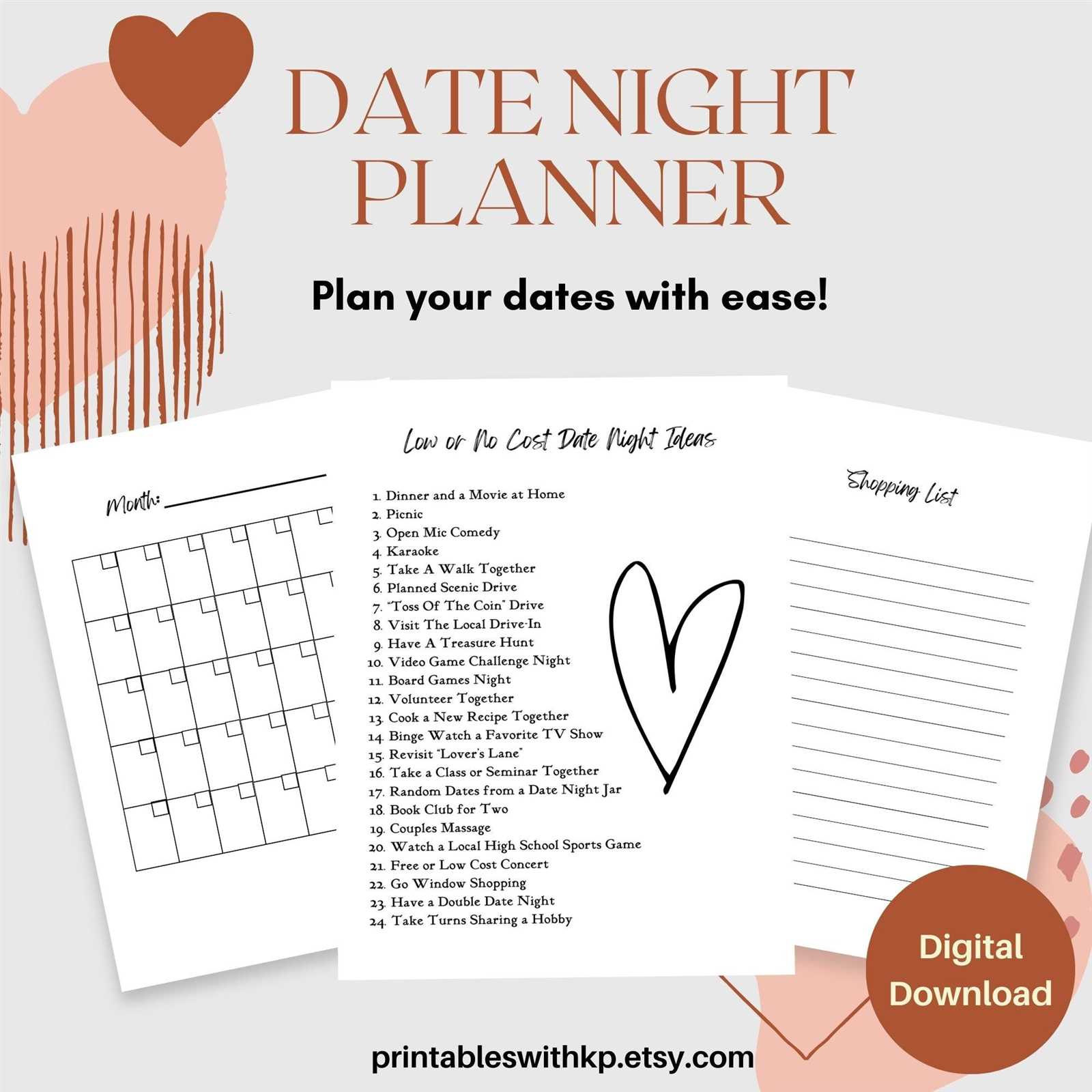 date night calendar template