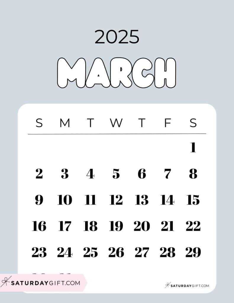 march 2025 calendar template