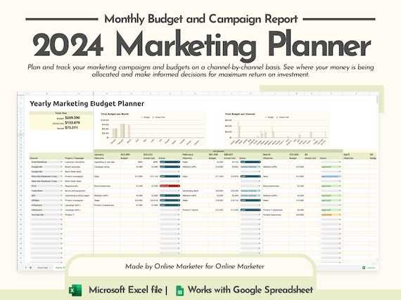 calendar marketing plan template