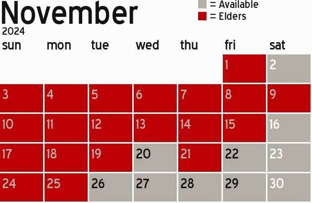 lds missionary dinner calendar template