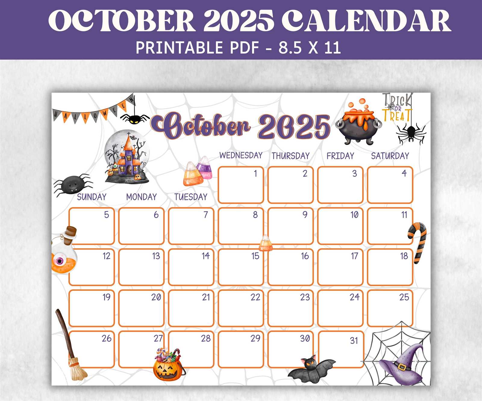 calendar template october 2025