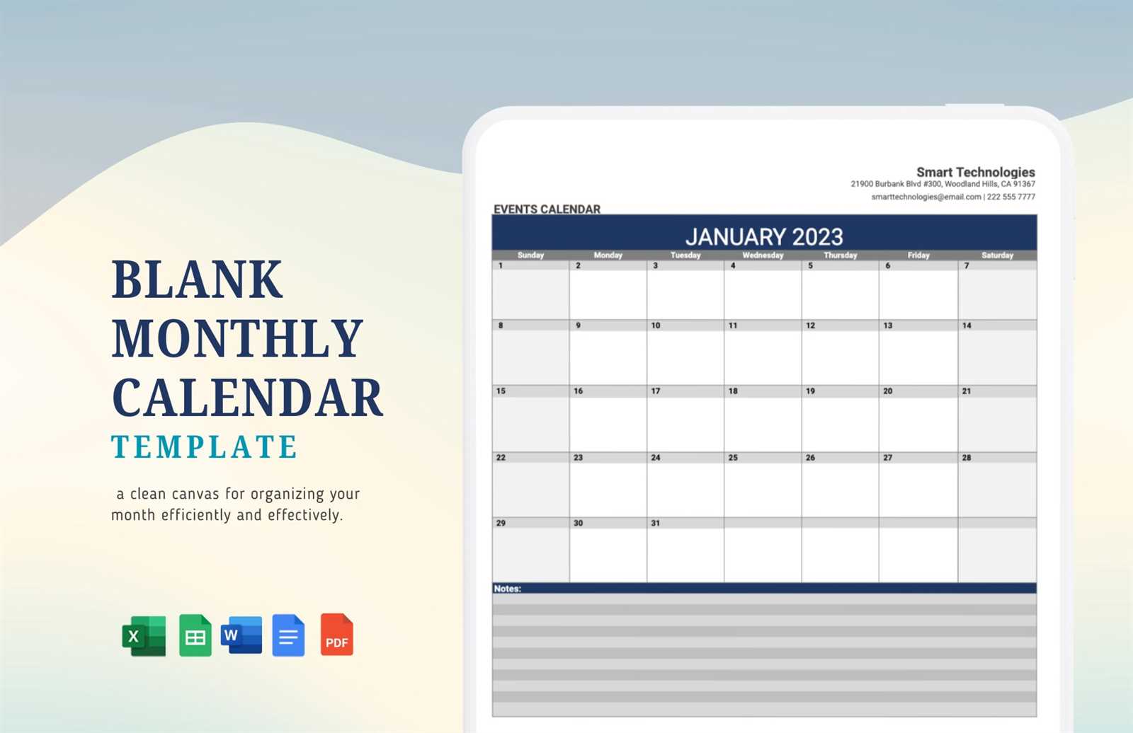 microsoft monthly calendar template