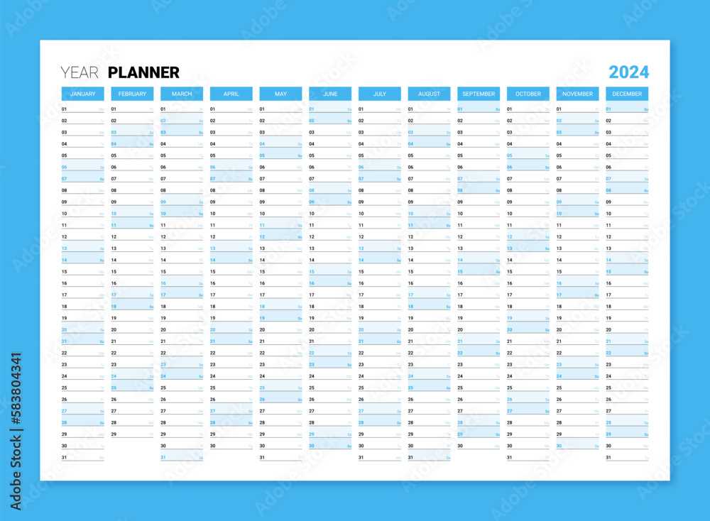 free calendar template with picture space