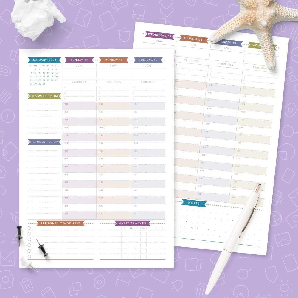 to do calendar planner template