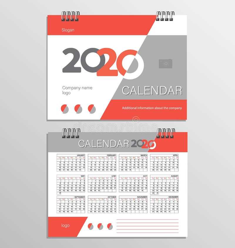 desk calendar design templates free download