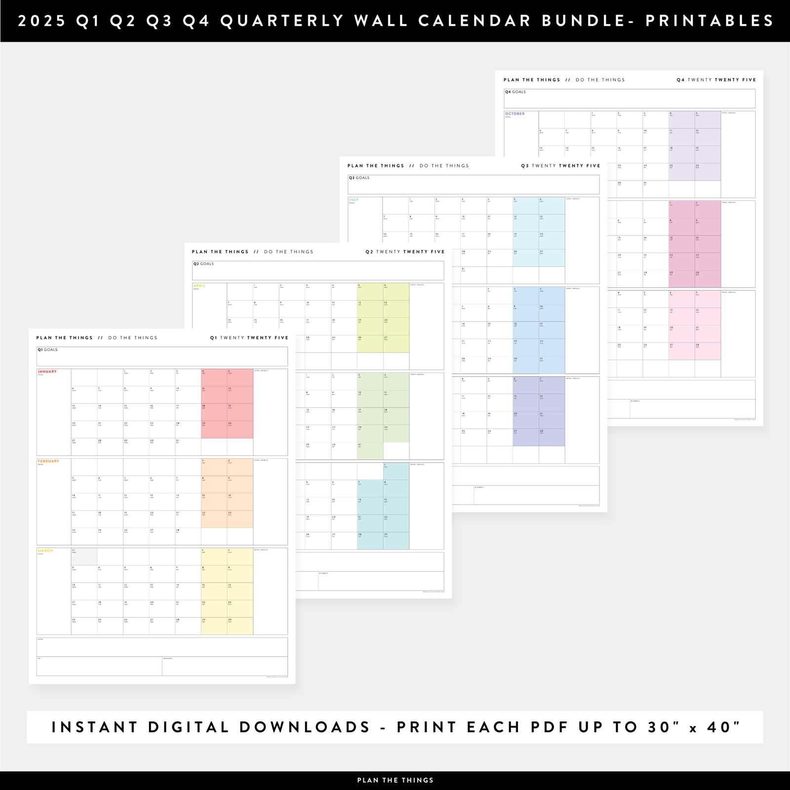 digital calendar template 2025