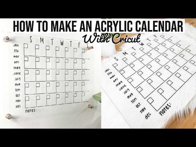 calendar template for cricut