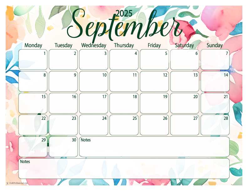 calendar template 2026 september