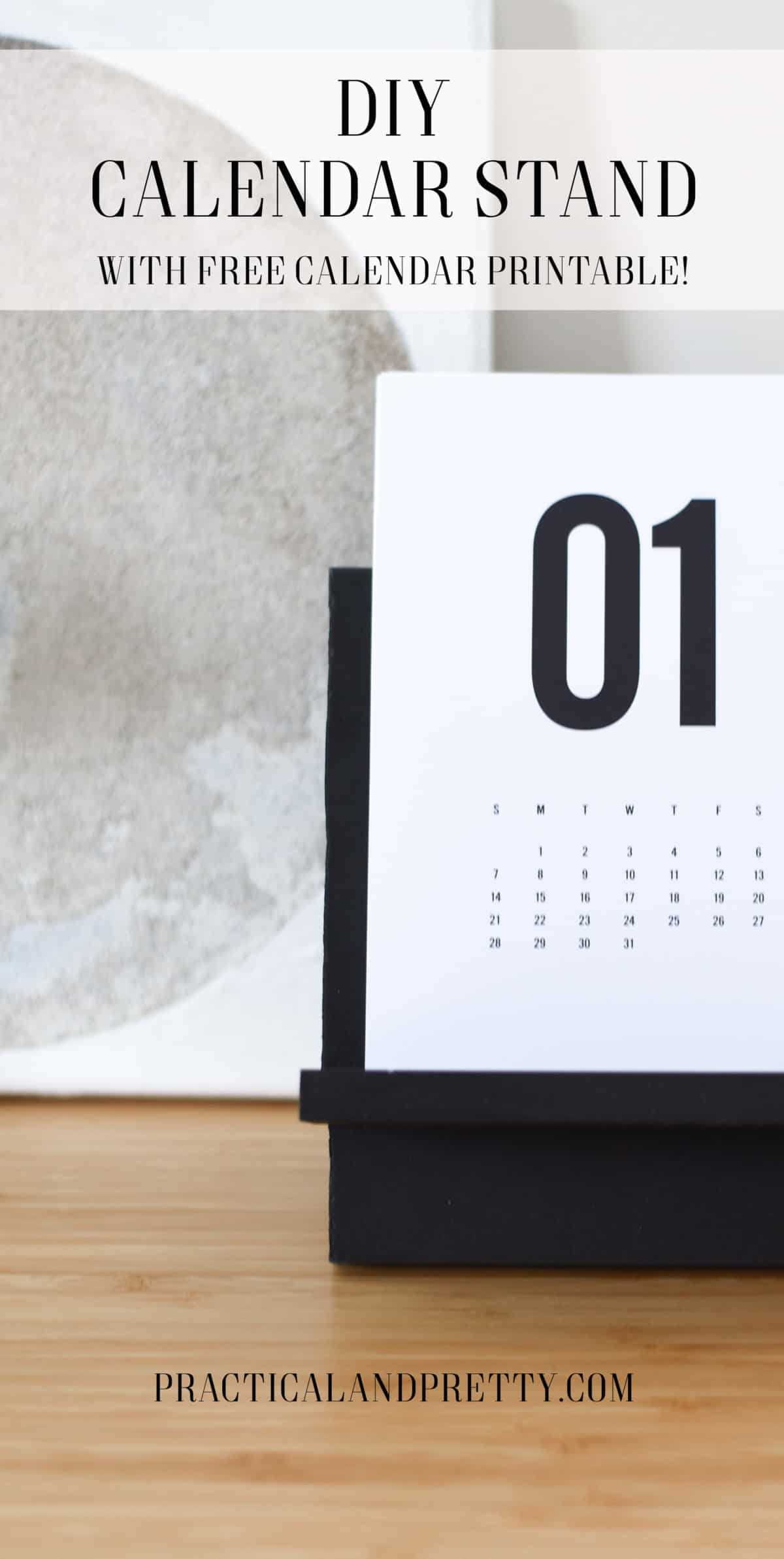 diy desk calendar template