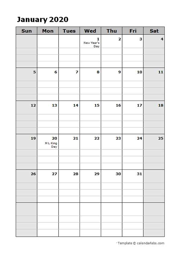 daily planner calendar template