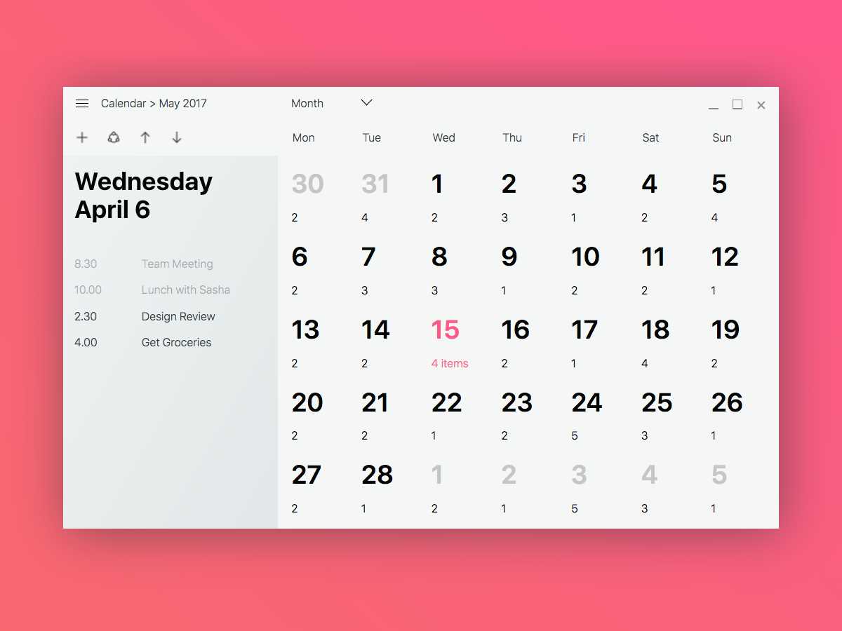 html event calendar template