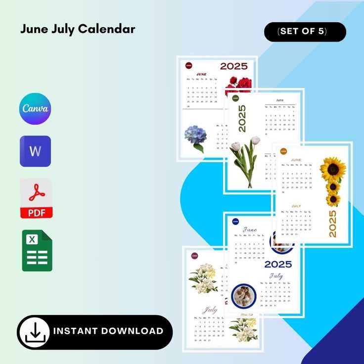 calendar july 2025 template