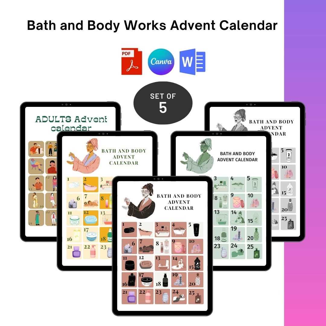 editable advent calendar template