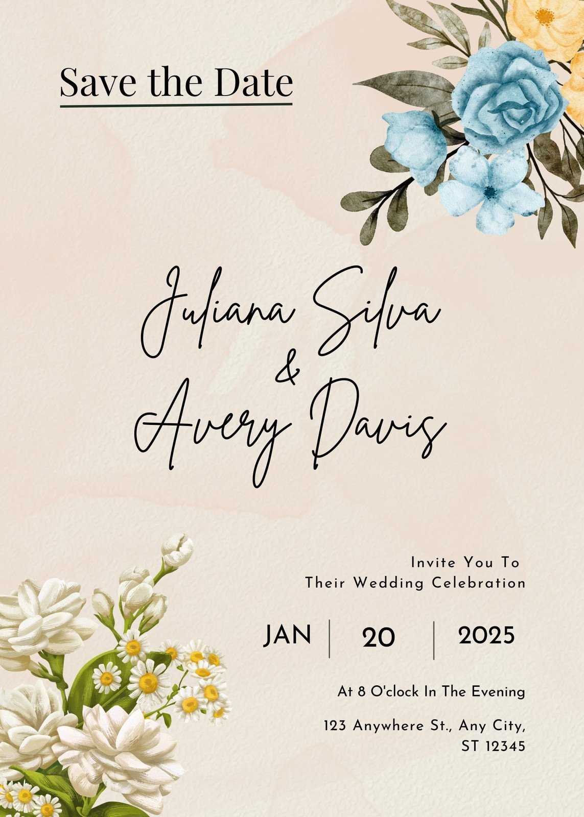 save the date calendar template free