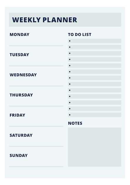 weekly vertical calendar template