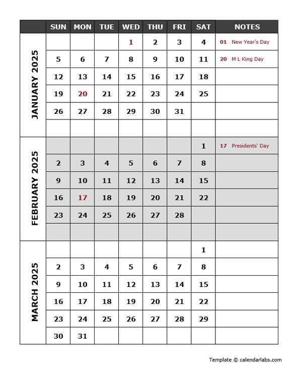 quarterly calendar templates