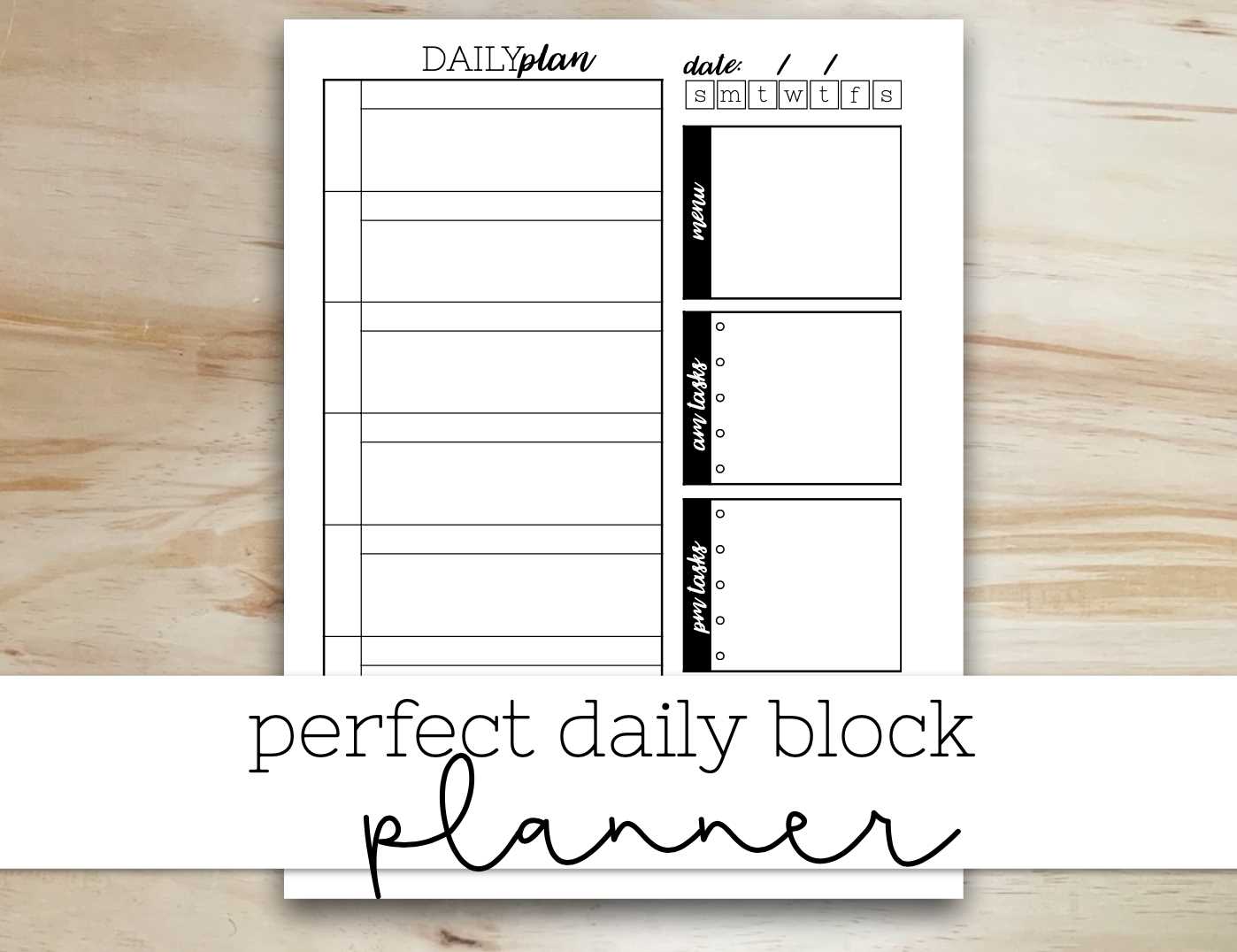 weekly block calendar template