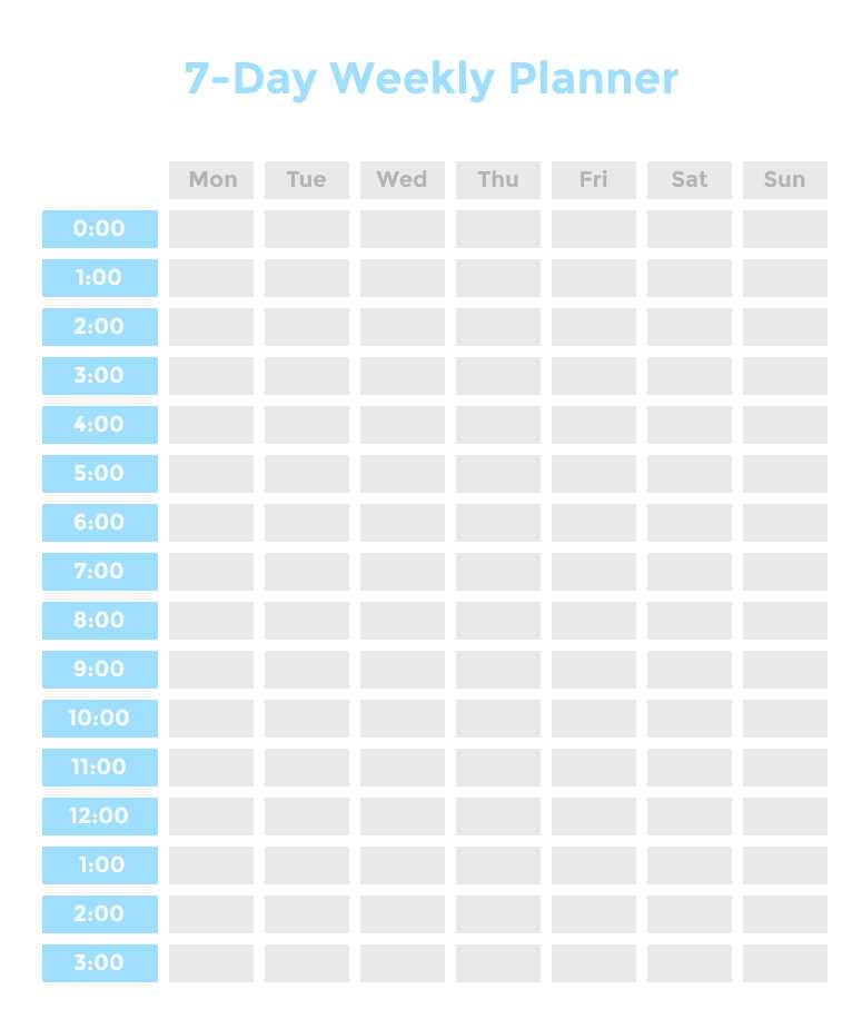 weekly block calendar template