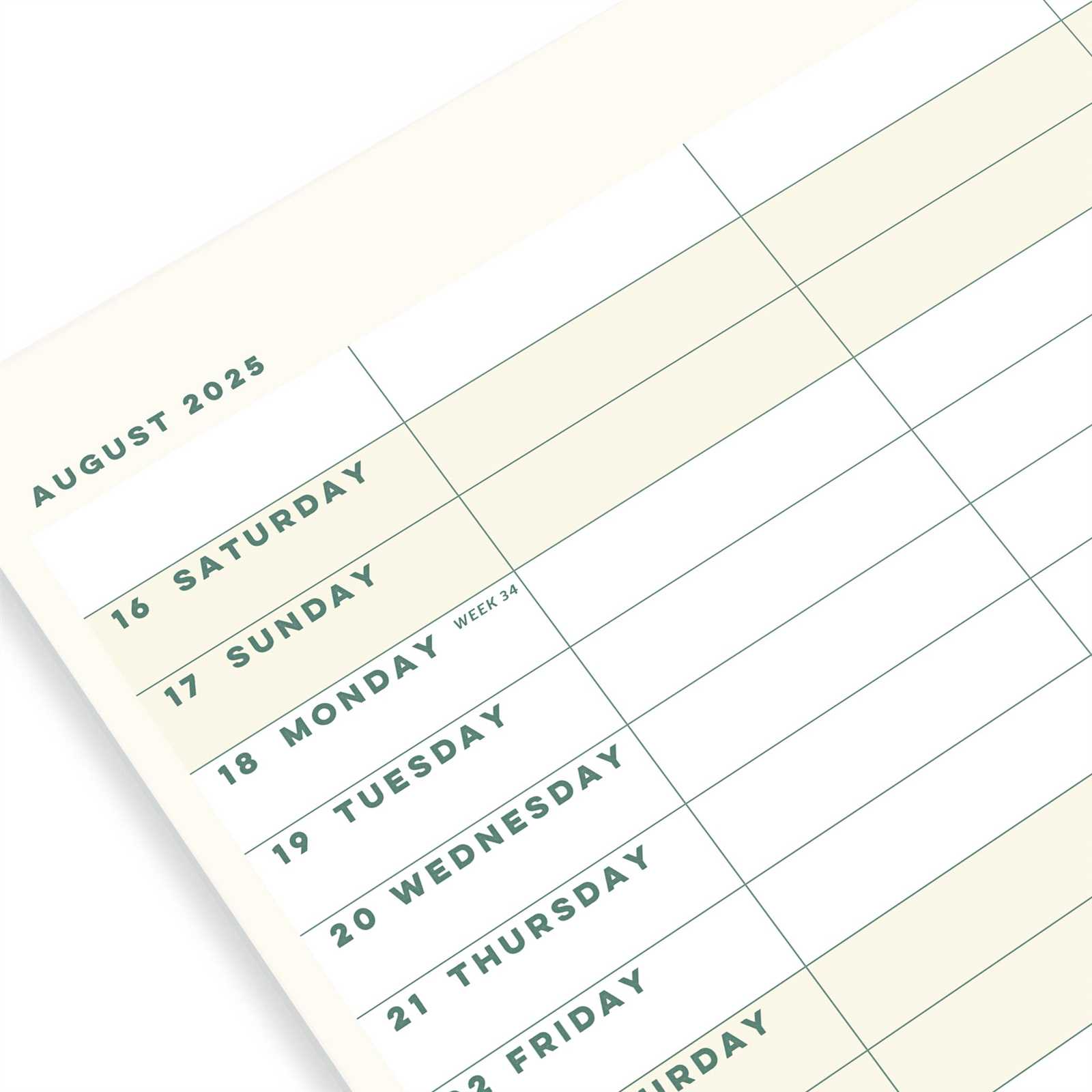 weight loss calendar template 2025