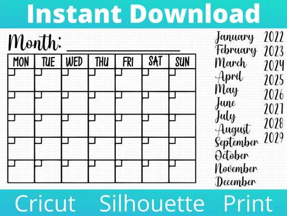 whiteboard calendar template