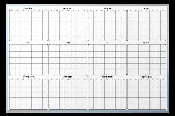 whiteboard calendar template