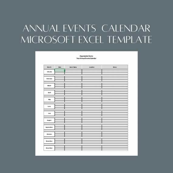 microsoft yearly calendar template