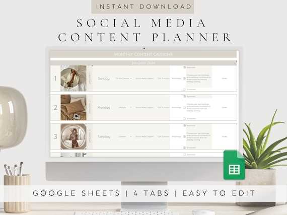 social media calendar template 2025