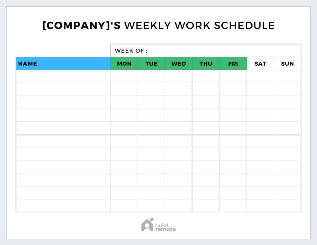 work from home calendar template