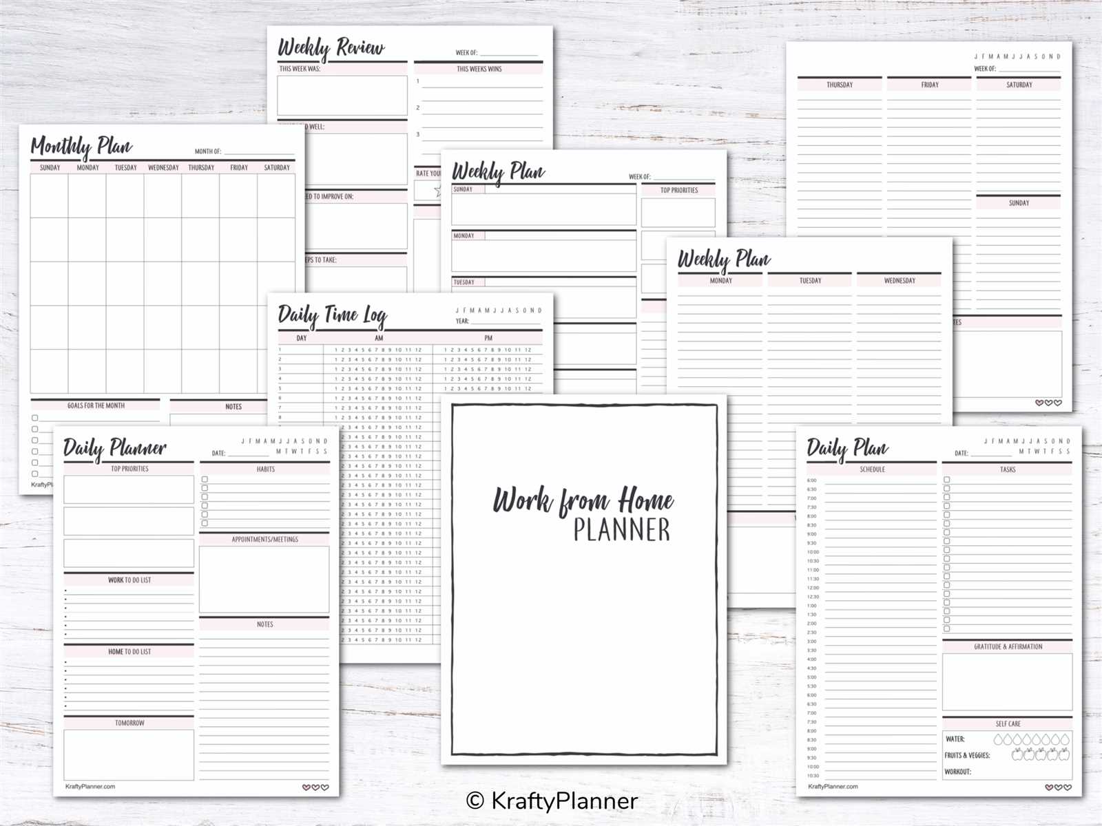 work from home calendar template